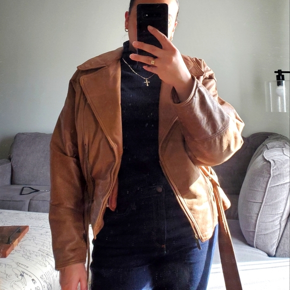 ❌️SOLD❌️ Adventure Bound Vintage Leather Bomber by Wilsons - Picture 13 of 16